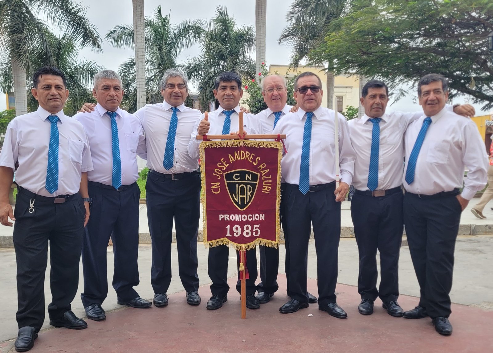 El Batallón de la sección B, listos para desfilar